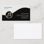 Symbol für die Composer Business Card Gold Musikno Visitenkarte (Vorne/Hinten)