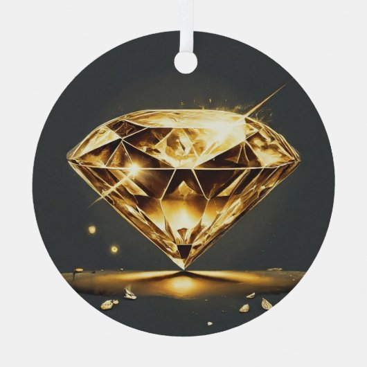 Symbol für die Diamant-Liebe Ornament Aus Metall (Vorderseite)