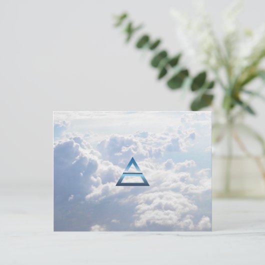 Symbol für die Elementluft Postkarte (Stehend Vorderseite)