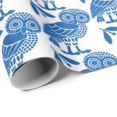 Symbol für die Eule bi für die Stadt Athen Geschenkpapier (Rolleneckpunkt)