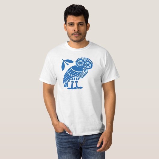 Symbol für die Eule bi für die Stadt Athen T-Shirt (Vorne ganz)