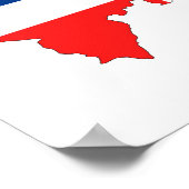 Symbol für die Flagge der Republik Domina Poster (Ecke)