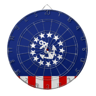 Symbol für die Flagge eines amerikanischen Schiffe Dartscheibe