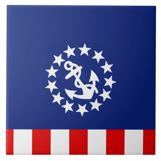 Symbol für die Flagge eines amerikanischen Schiffe Fliese (Vorderseite)