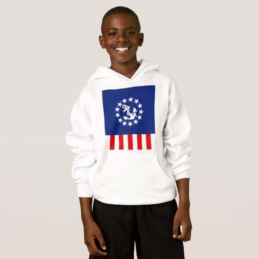 Symbol für die Flagge eines amerikanischen Schiffe Hoodie (Vorne ganz)
