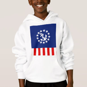 Symbol für die Flagge eines amerikanischen Schiffe Hoodie