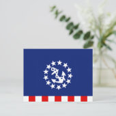 Symbol für die Flagge eines amerikanischen Schiffe Postkarte (Stehend Vorderseite)
