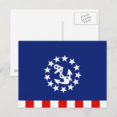 Symbol für die Flagge eines amerikanischen Schiffe Postkarte (Vorne/Hinten)