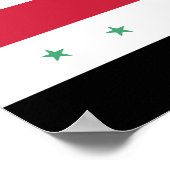 Symbol für die Flagge Syriens Poster (Ecke)