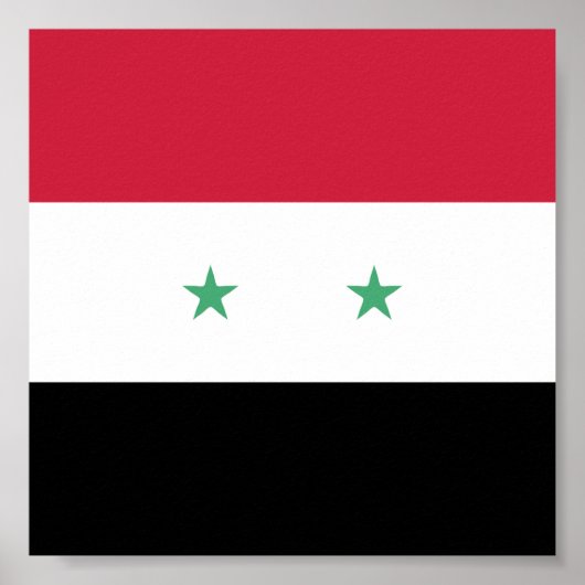 Symbol für die Flagge Syriens Poster (Vorne)