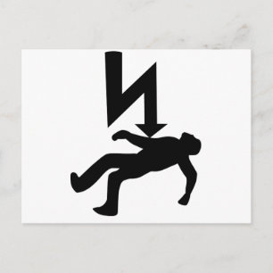 Symbol für die Gefahr eines elektrischen Schlags Postkarte