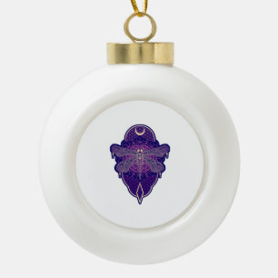 Symbol für die geometrische Blume der Mandala Life Keramik Kugel-Ornament