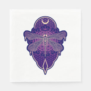 Symbol für die geometrische Blume der Mandala Life Serviette