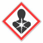 Symbol für die Gesundheitsgefährdung Aufkleber (Vorderseite)