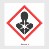 Symbol für die Gesundheitsgefährdung Aufkleber (Blatt)