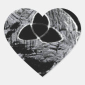 Symbol für die Hexen Herz-Aufkleber (Vorderseite)