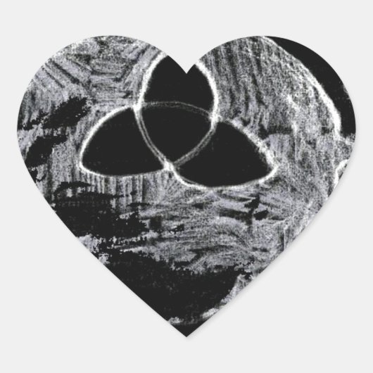 Symbol für die Hexen Herz-Aufkleber (Vorderseite)