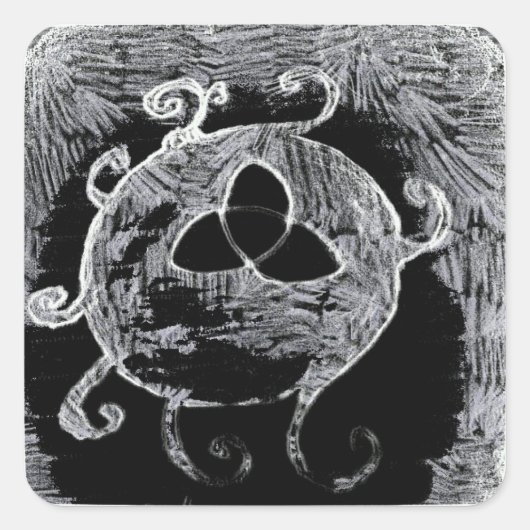 Symbol für die Hexen Quadratischer Aufkleber (Vorderseite)