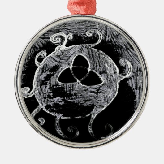 Symbol für die Hexen Silbernes Ornament (Vorne)