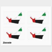 Symbol für die Länderflagge Rechteckiger Aufkleber (Blatt)