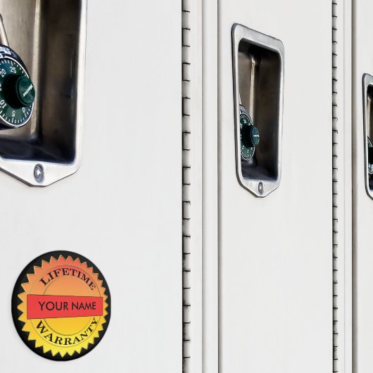 Symbol für die Lebensgarantie - Ihr Name Rund um d Magnet (In Situ (Schrank))