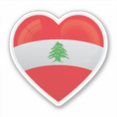 Symbol für die Libanon-Liebe Aufkleber (Vorderseite)