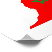 Symbol für die Marokko-Länderflagge Poster (Ecke)