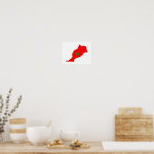 Symbol für die Marokko-Länderflagge Poster (Küche)