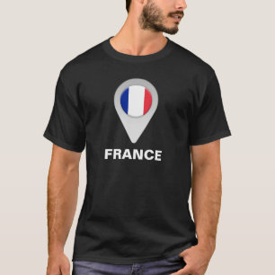 Symbol für die Position der Flagge in Frankreich T-Shirt