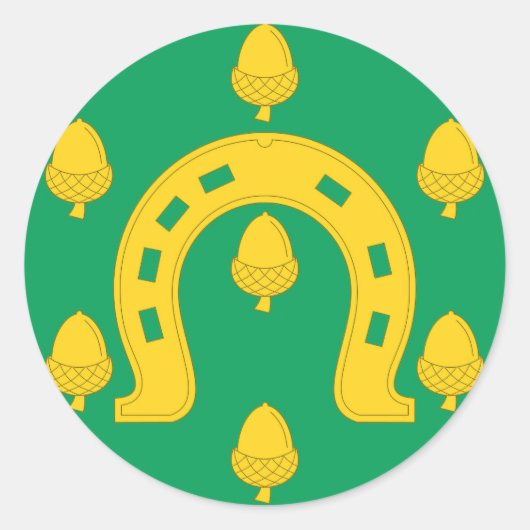 Symbol für die Region Rutland-Flagge Runder Aufkleber (Vorderseite)