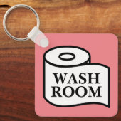Symbol für die Rolle der Papierrolle in der Toilet Schlüsselanhänger (Vorderseite)