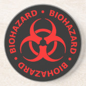 Symbol für die rote Biogefährdung Untersetzer w/Te (Vorne)