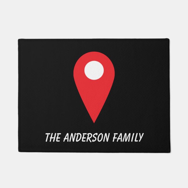 Symbol für die rote Position auf der schwarzen Mat Fußmatte (Vorderseite)