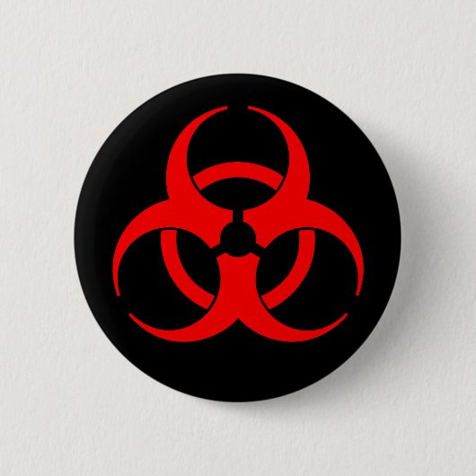 Symbol für die rote und die schwarze Biogefährdung Button (Vorderseite)