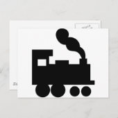 Symbol für die schwarze Eisenbahn Postkarte (Vorne/Hinten)