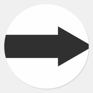 Symbol für die schwarze Pfeil rechts Runder Aufkleber