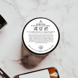 Symbol für die Sicherheit von Kerzen hinzufügen Lo Runder Aufkleber