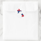 Symbol für die Silhouette der Landesflagge Runder Aufkleber (Tasche)