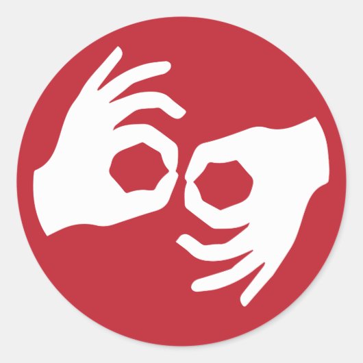Symbol für die Sprachdeutung Runder Aufkleber (Vorderseite)