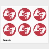 Symbol für die Sprachdeutung Runder Aufkleber (Blatt)