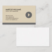 Symbol für die Wiedergabe von Social Media Manager Visitenkarte (Vorne/Hinten)