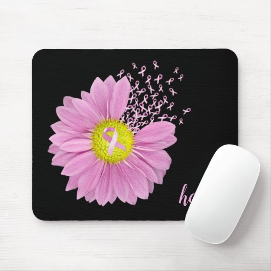 Symbol für dunkelrosa Brustkrebs Mousepad (Mit Mouse)