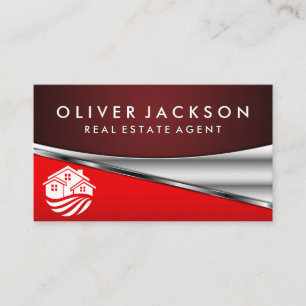 Symbol für echtes Anwesen Agent   ZUHAUSE   Red Me Visitenkarte