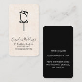 Symbol für Elegante Blume Visitenkarte (Vorne/Hinten)