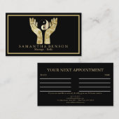 Symbol für Elegante HeilHände Yin Yang Visitenkarte (Vorne/Hinten)