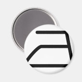 Symbol für Elektroeisen Magnet (Vorderseite/Rückseite)