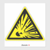 Symbol für explosionsgefährdetes Material Aufkleber (Blatt)