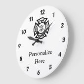 Symbol für Feuerwehrlehre Große Wanduhr (Winkel)