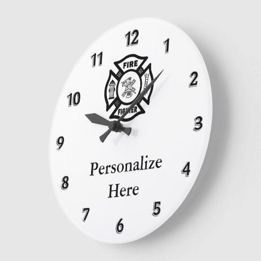 Symbol für Feuerwehrlehre Große Wanduhr (Winkel)