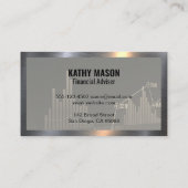 Symbol für Finanzdiagramme Visitenkarte (Rückseite)